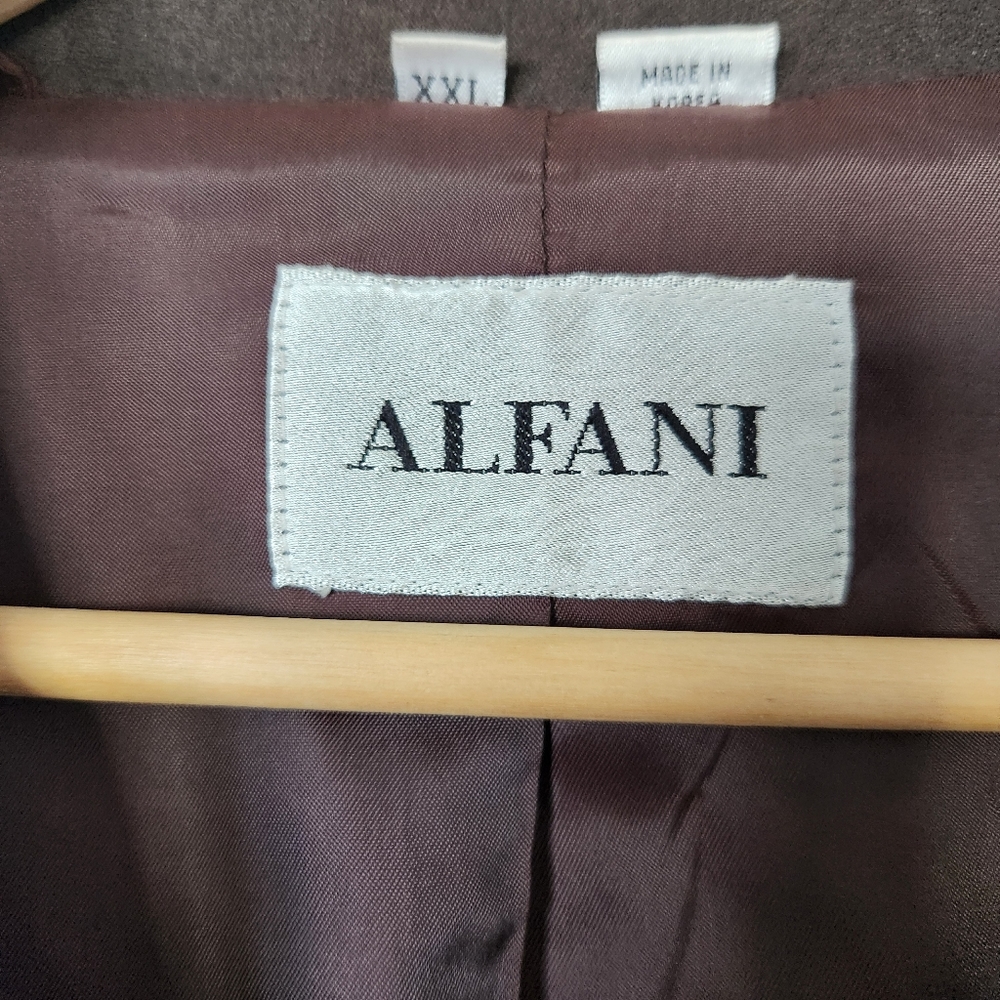 Men's Big & Tall Brown Alfani Fully Lined Jacket Size XXL - Picture 3 of 6